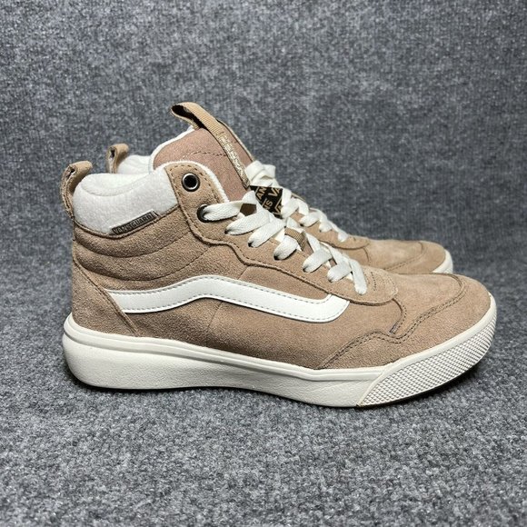 Vans Shoes Vans Range Exp Hi Shoes Womens 8 Suede Sherpa Burro Tan